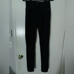 Levi 721 High Rise Distressed Skinny Jeans